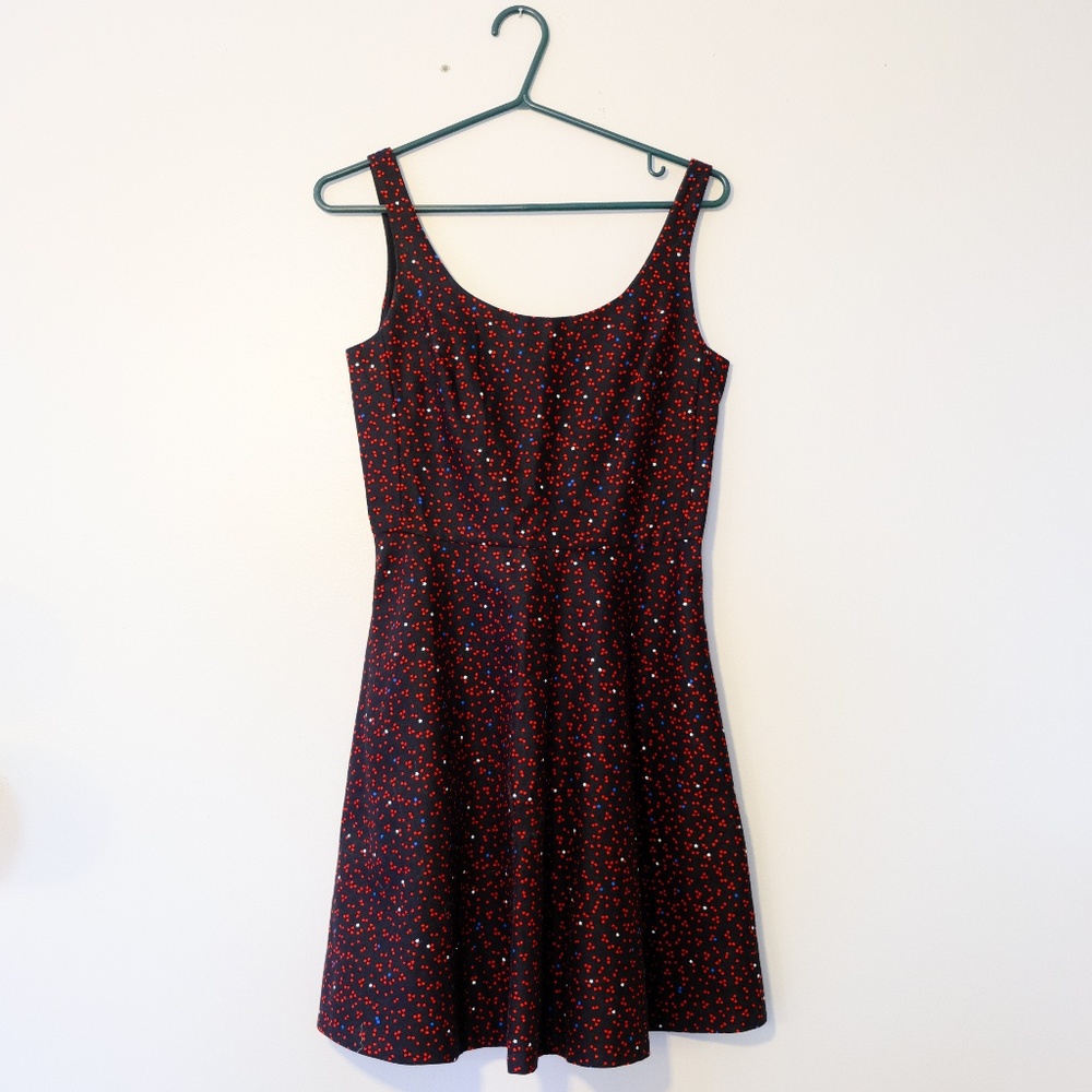 3/$15 A-line GAP dress, black with red stars